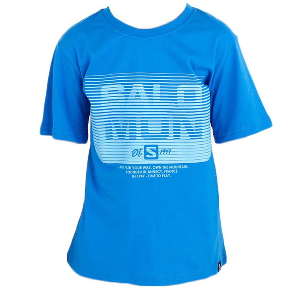 Salomon Israel TOMMY SS B - Kids T shirts - Blue (IPXA-24760)